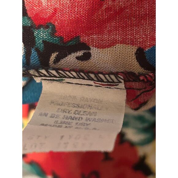 GUC Vintage Women's Sag Harbor Skirt and Top Red Floral SIze S/14 - Picture 5 of 6